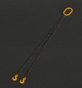 Two Chain Slings 8cm with Chain width 1,5 mm, yellow