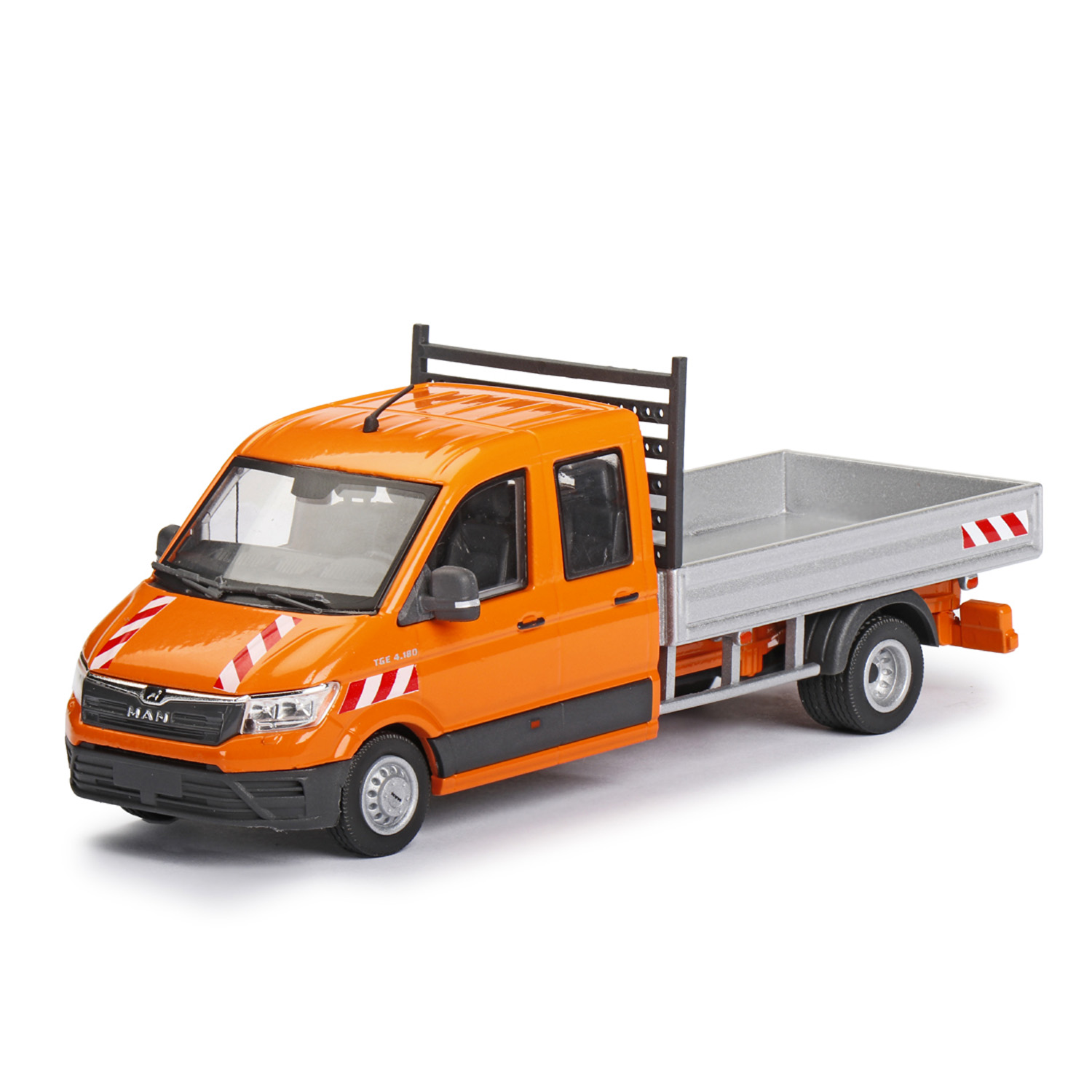 spiel + modellkist'l Shop | MAN TGE 4.180 Doka Transporter Pritsche, orange  | Online kaufen